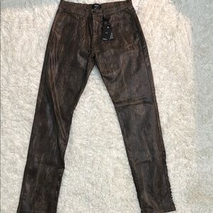 Forever 21 Shimmering Bronze Pants